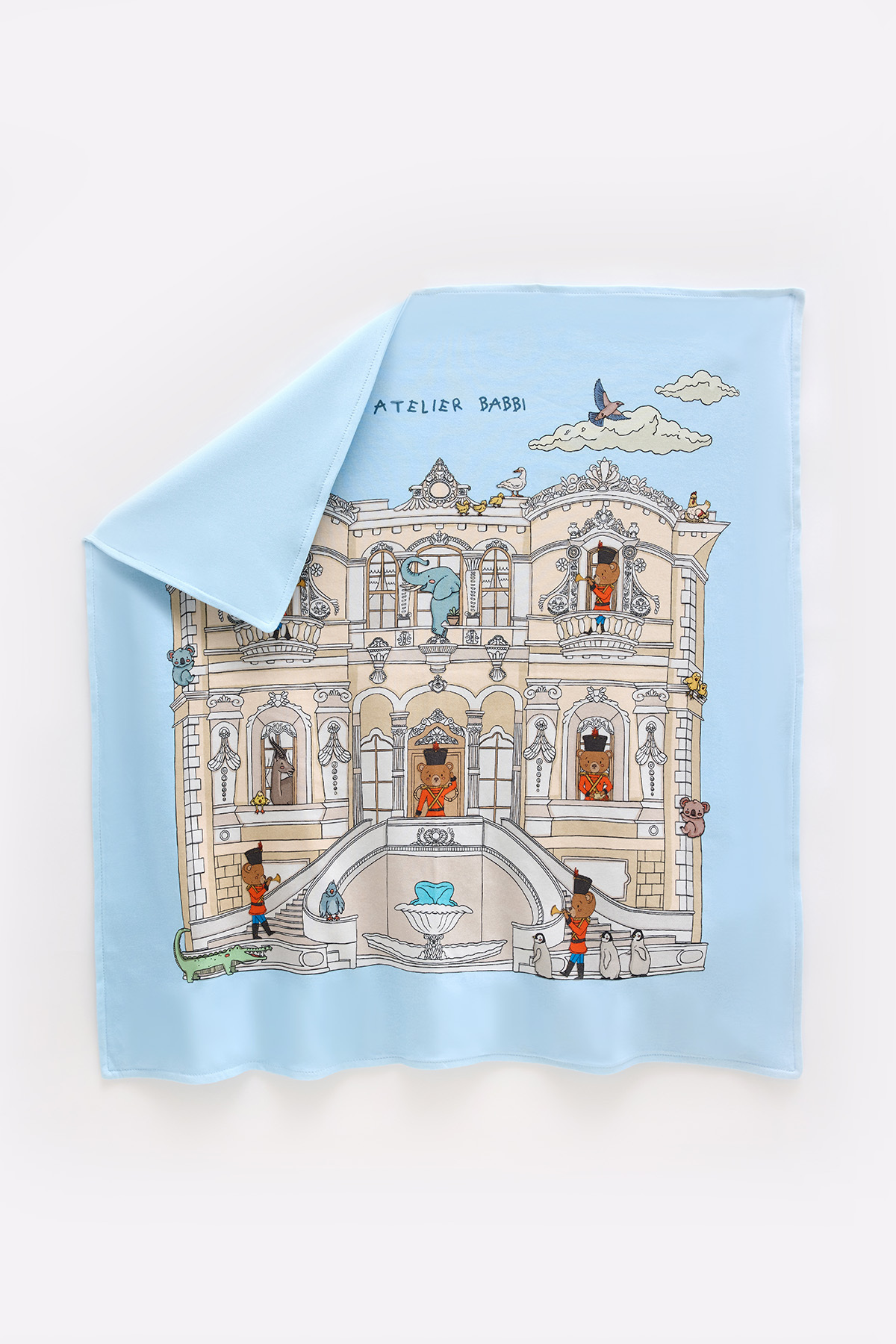 Atelier Babbi %100 Pamuk Çift Taraflı Battaniye - Kurşun Asker fotoğrafı 2 (önizleme)