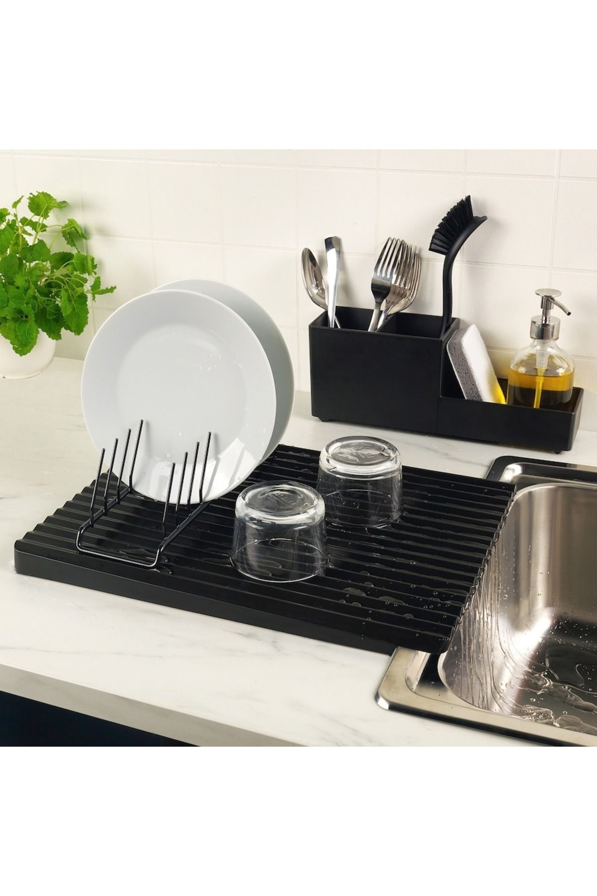 IKEA-KEA RINNIG Plate Holder Simple Design for Organizing Plates in Kitchen Cabinets or Drawers 3