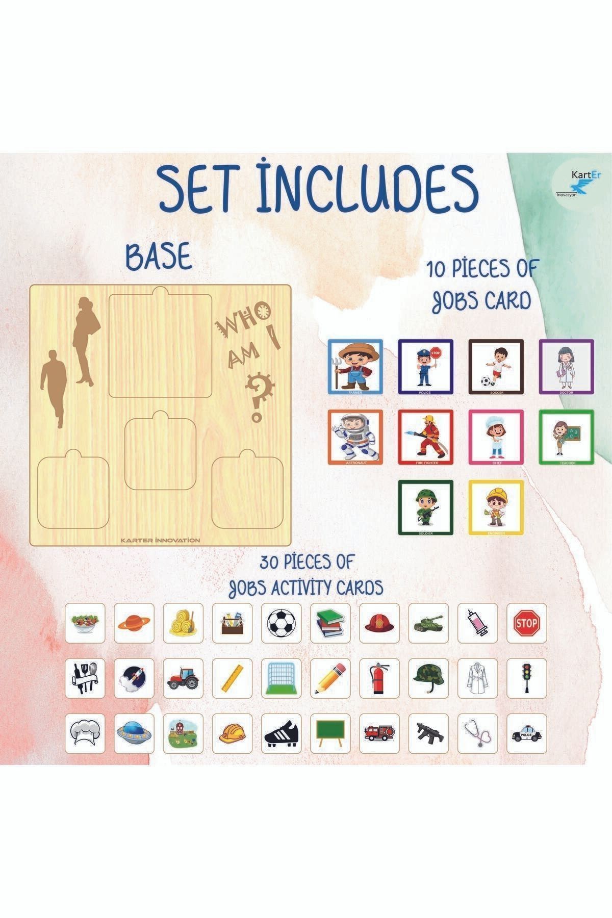 Bellacasa Meslekleri Ögreniyorum, İngilizce Meslek Kartlari, Montessori Egitici Oyuncak, Meslek Kartlari, fotoğrafı 2 (önizleme)