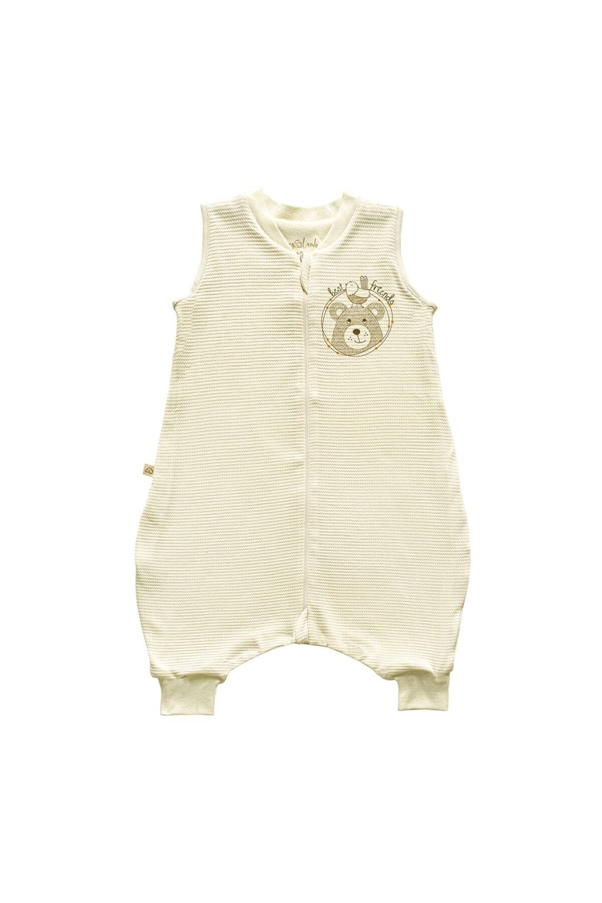 tinylamb Best Friends Bebek Uyku Tulumu %100 Pamuk | Krem Renk Bebek Uyku Tulumu fotoğrafı 2 (önizleme)