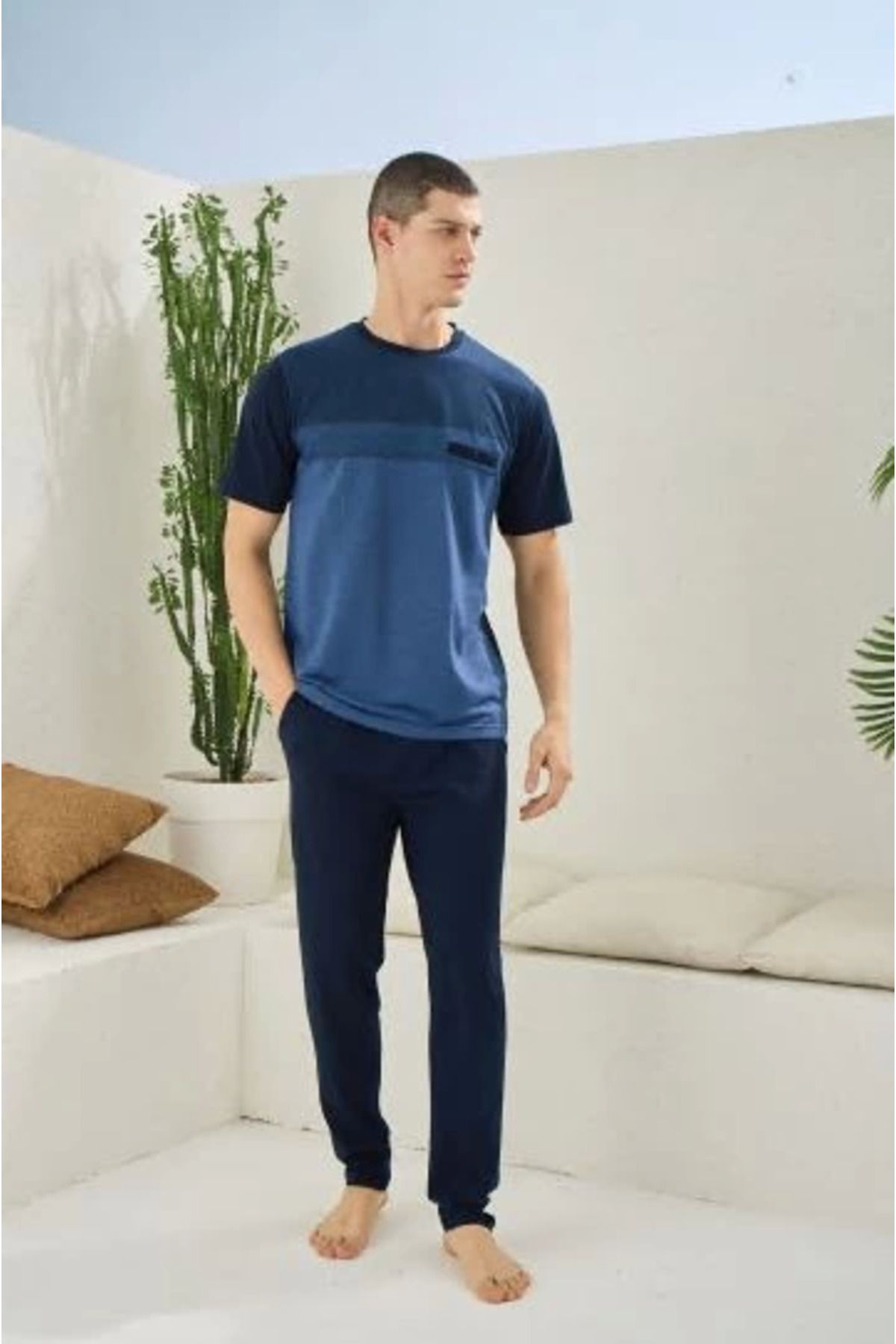 OEM Kocabey 2094 Erkek O Yaka Pijama Takım