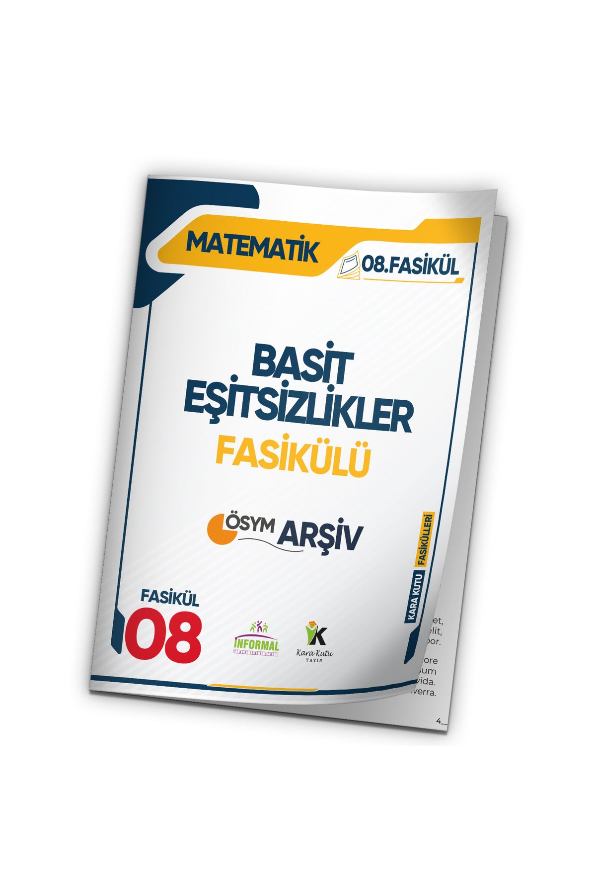 Karakutu Yayınları 2025 KPSS Matematik Kara Kutu Basit Eşitsizlikler 8.Fasikül ÖSYM Çıkmış Soru Bankası Modüler Set