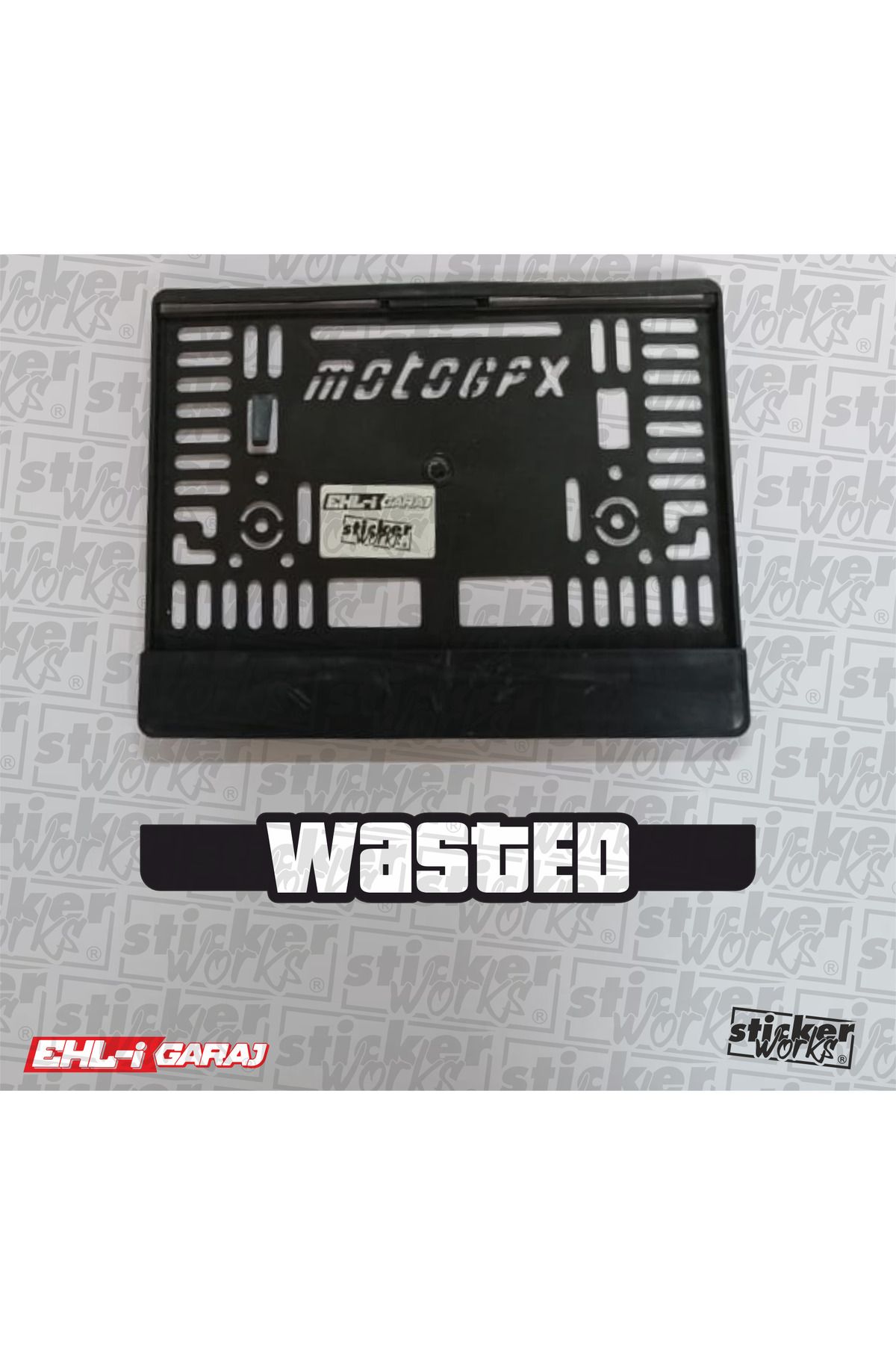Sticker Works Wasted Motor Plakalık - BEYAZ