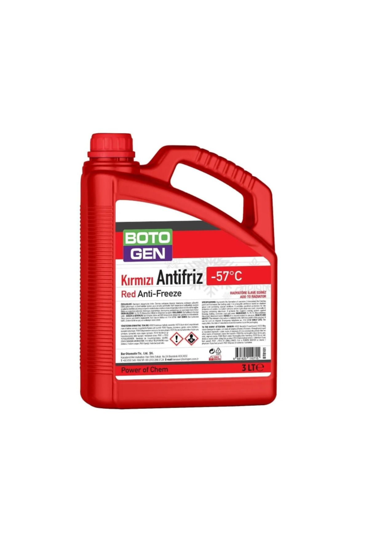 BOTOGEN KIRMIZI ANTİFİRİZ BOTOGEN -40C 3LT
