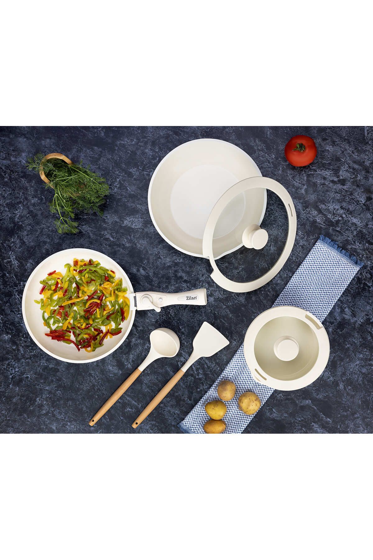 Zilan-Zilan ZLN0965 8-piece cookware set, 5 layers of material, oven-safe 11