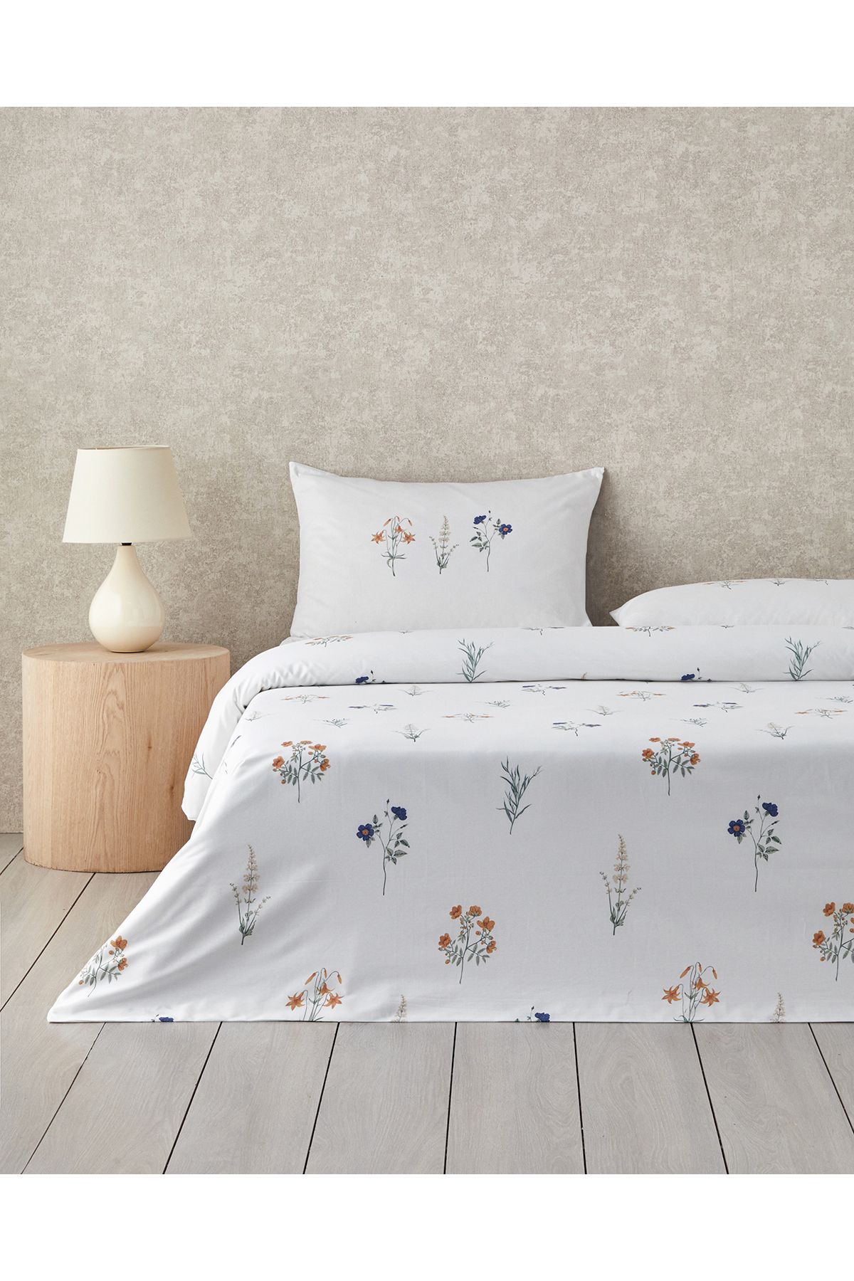 English Home Set Cuvertură De Pilota Unică Din Bumbac Meadow Magic 160x220 Cm Portocaliu-albastru - Mărime unică