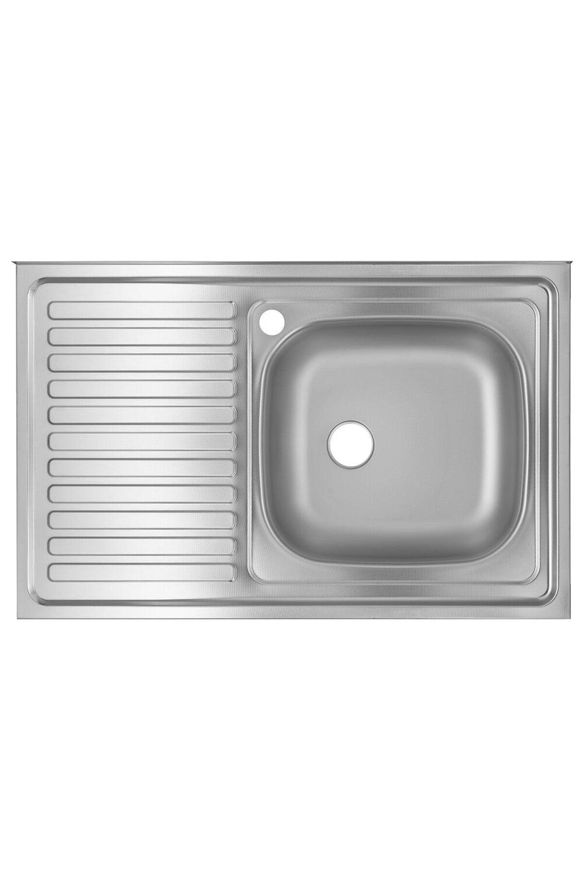Freddo Chiuveta Bucatarie Sn8001d, Masca, 80x50 Cm, 13 Cm Adancime, Cuva Dreapta, Finisaj Anticalcar, Inox - One Size
