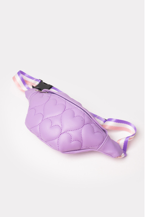 ICONE BAG Icone Çocuk Kalp Kapitone Detaylı Bel Çantası Lila