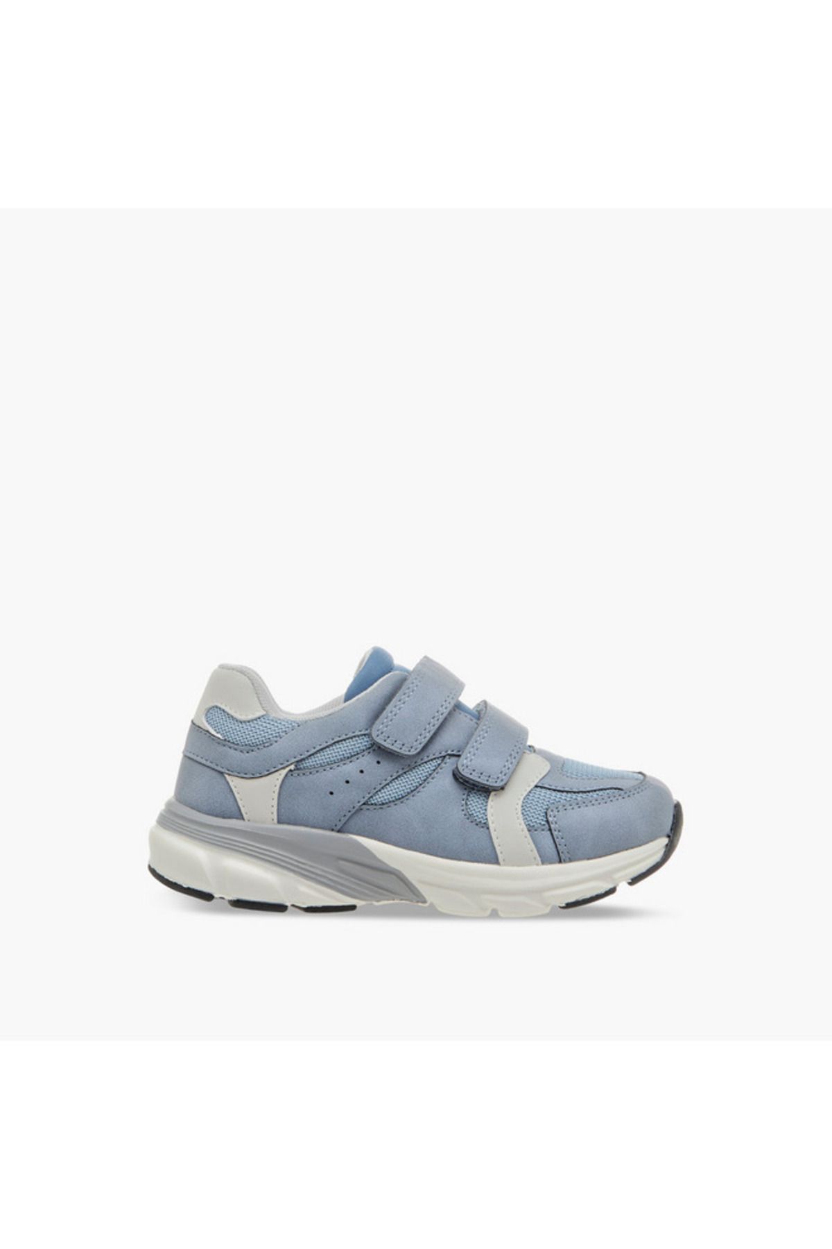 Juniors-Panelled Sneakers with Hook and Loop Closure 3
