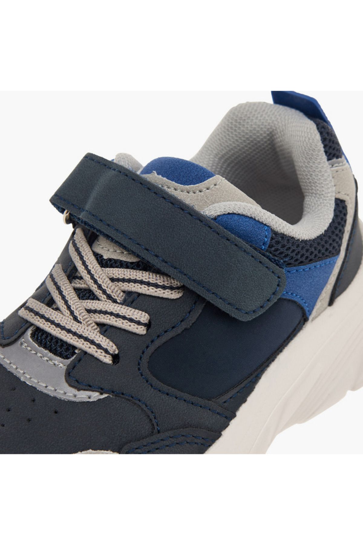 LBL by Shoexpress-Panelled Sneakers with Hook and Loop Closure 4