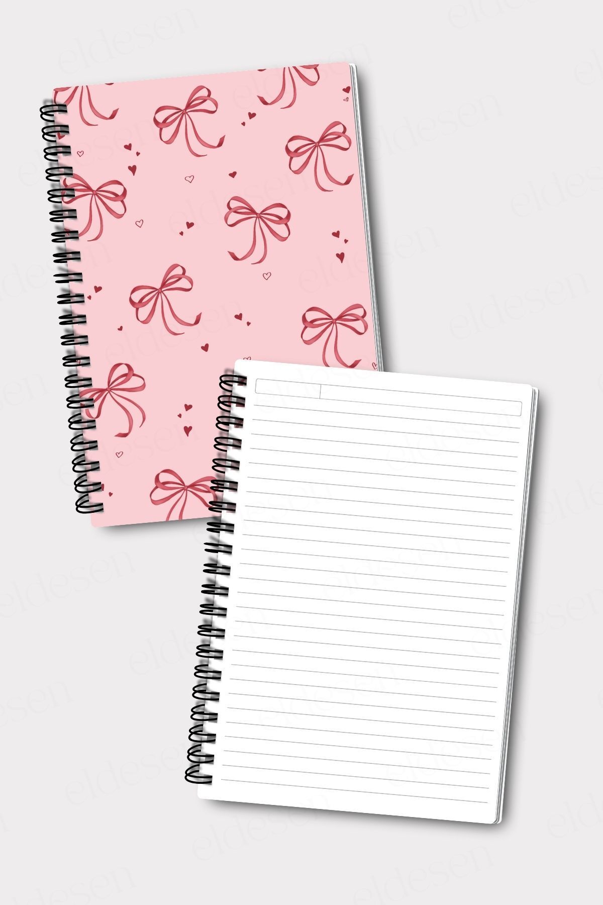 Eldesen Tasarım-A5 Size Spiral Bound School Notebook Set - 50 Sheets, 100 Pages 3