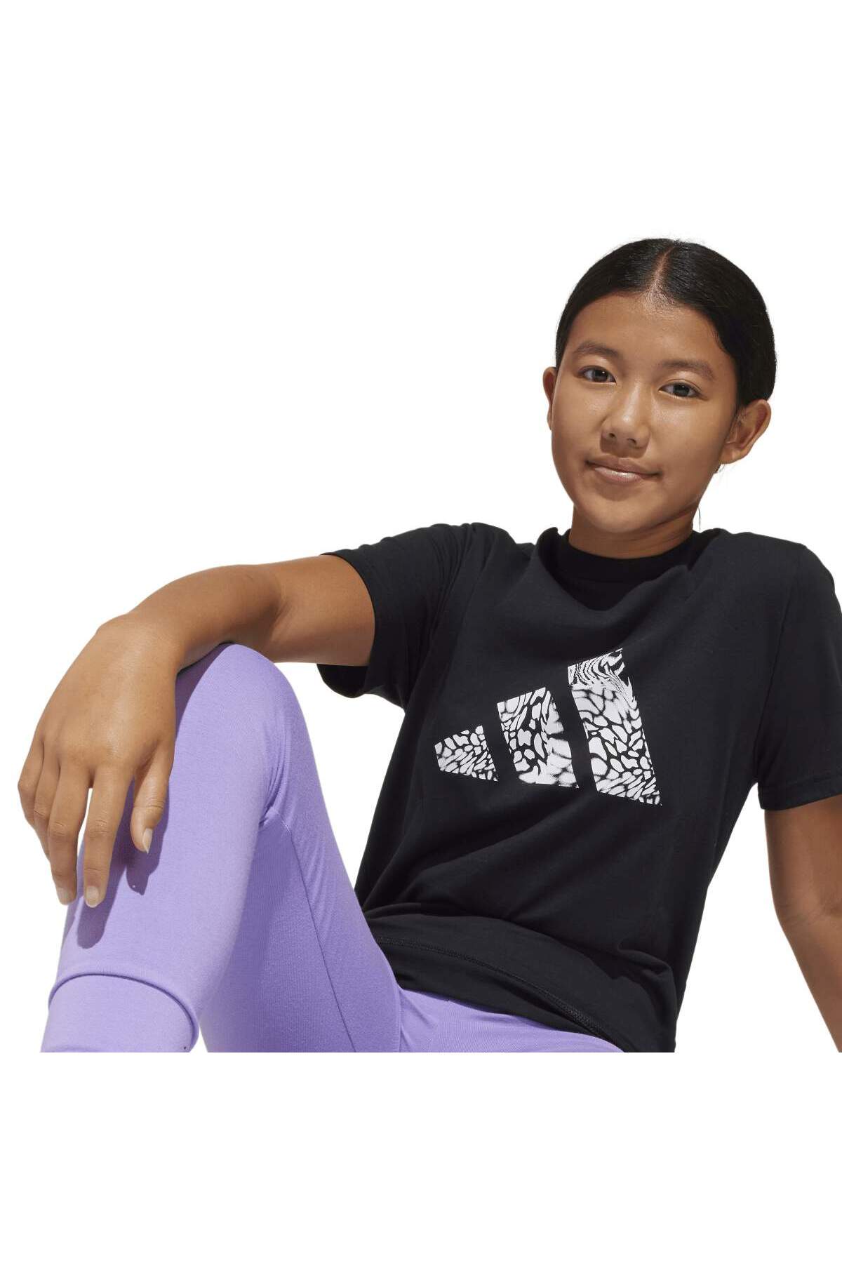 تی شرت دخترانه راسته آستین کوتاه | آدیداس adidas JI6733 - تصویر 3
