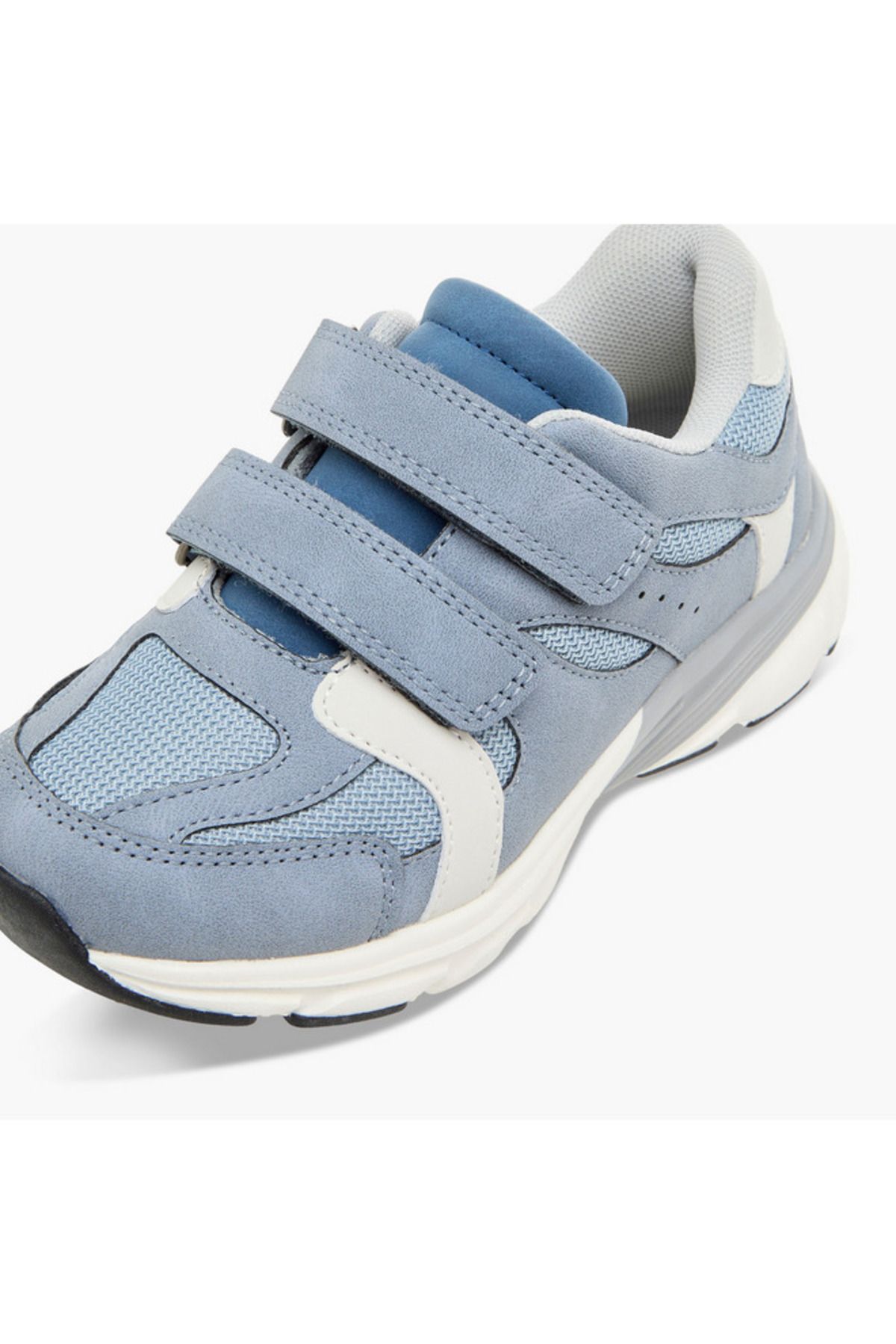 Juniors-Panelled Sneakers with Hook and Loop Closure 4