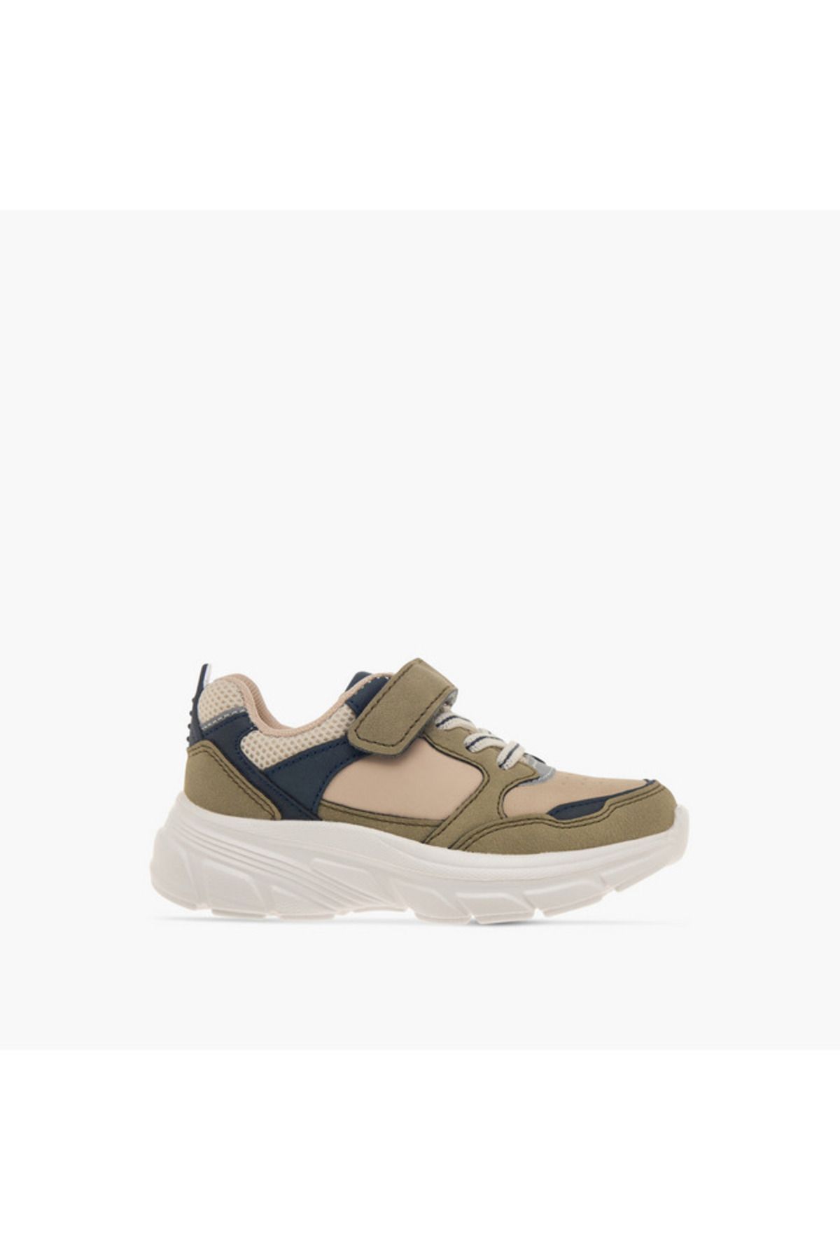 LBL by Shoexpress-Panelled Sneakers with Hook and Loop Closure 3