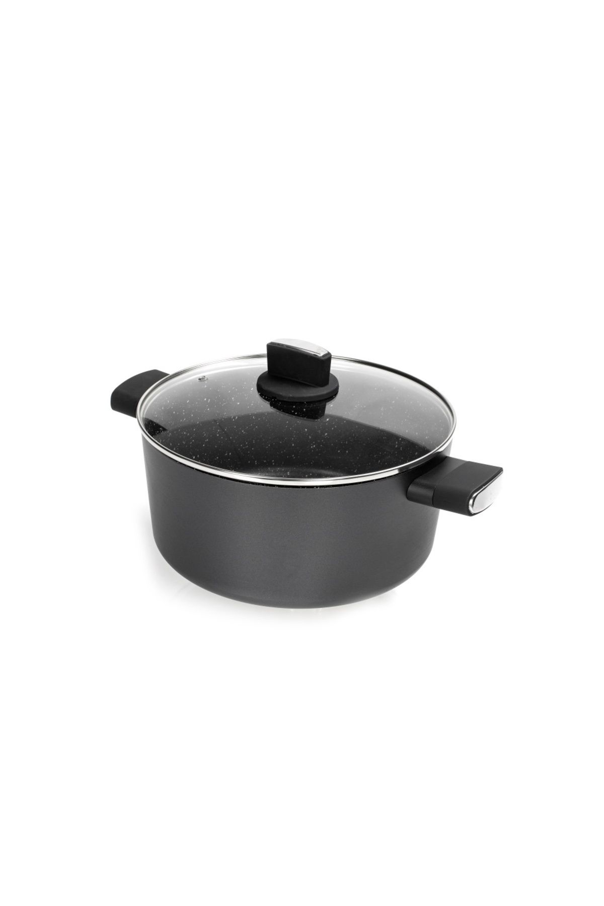 Zilan-Zilan ZLN0867 Black saucepan with marble coating, 5 layers, 28 cm and soft-touch handles, 7.1 L 2
