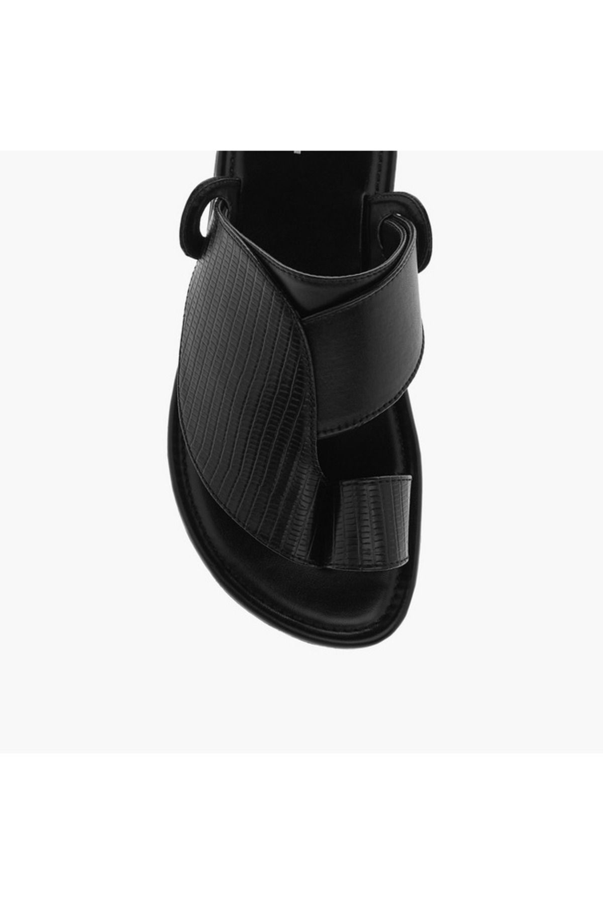 LBL by Shoexpress-Textured Slip-On Arabic Sandals with Toe Loop Detail 3