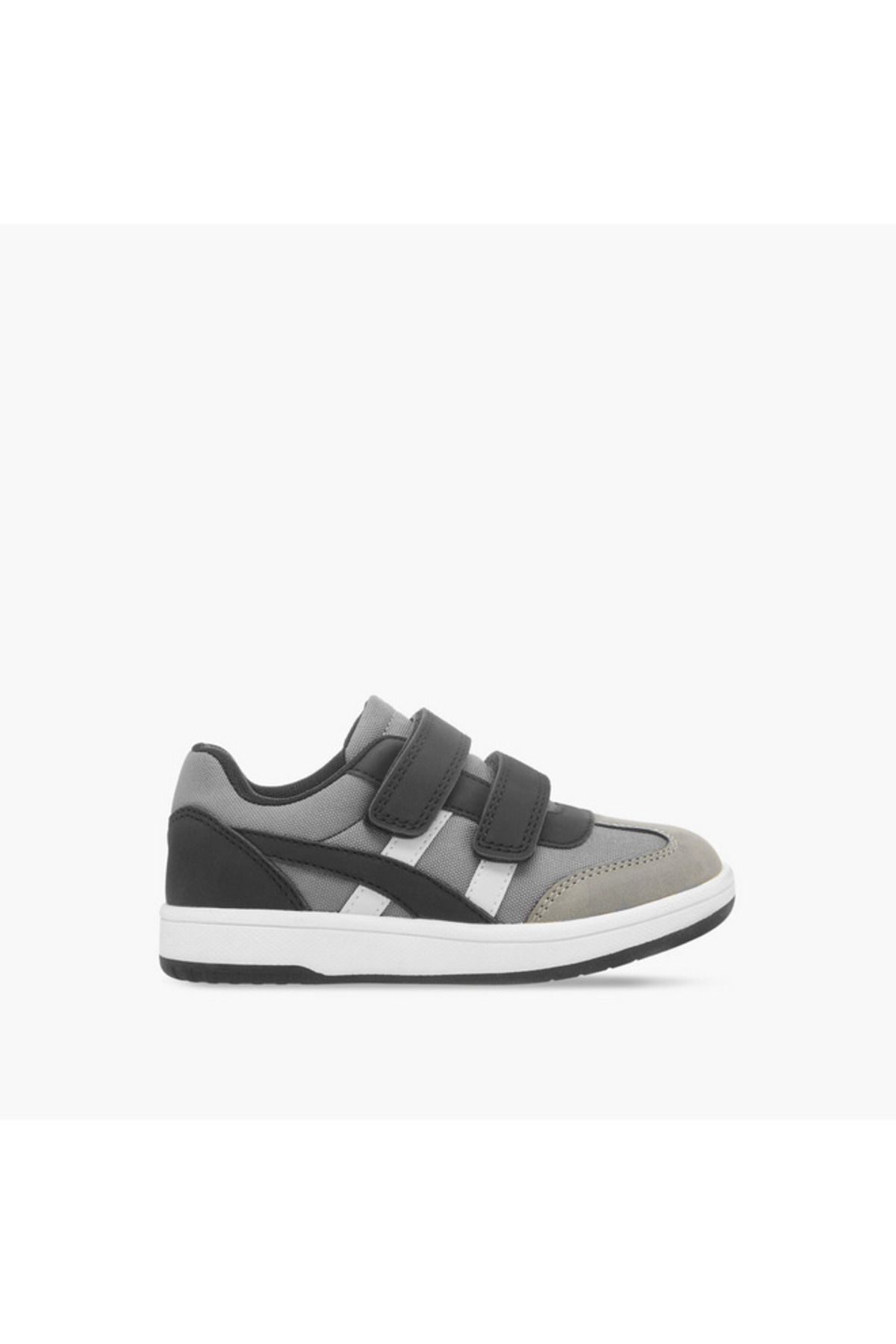 Juniors-Panelled Sneakers with Hook and Loop Closure 3