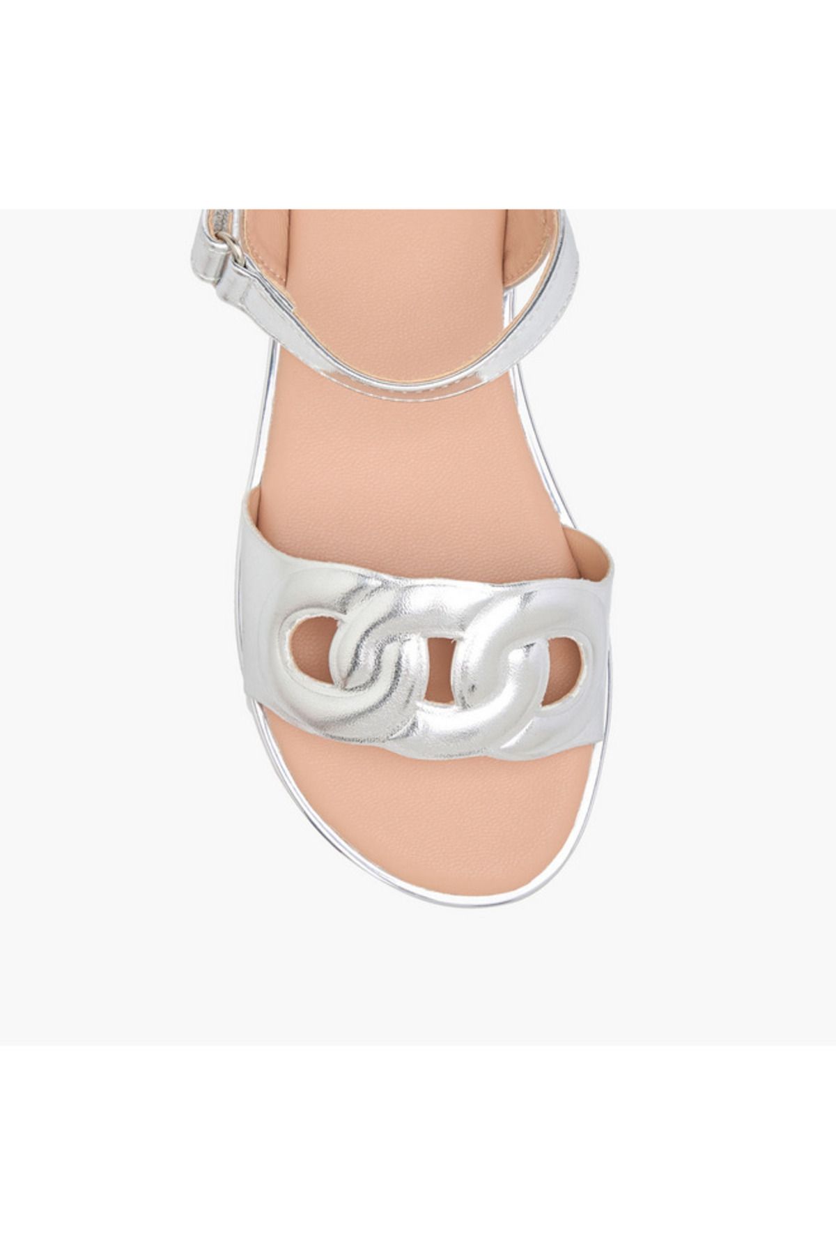 Flora Bella by Shoexpress-Flora Bella Cutout Detail Sandals with Hook and Loop Closure 3