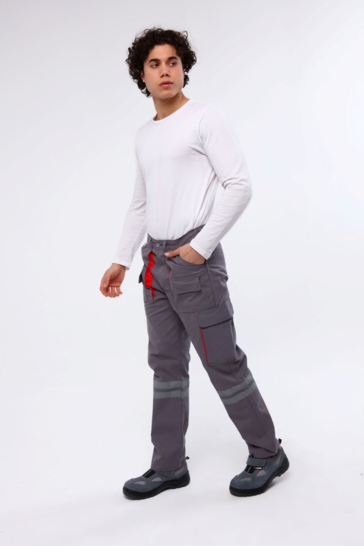 Çamdalı İş Elbiseleri-- Pantaloni de lucru gri Harman Mix multi-buzunare, pantaloni de lucru, pantaloni de lucru, haine de lucru 3
