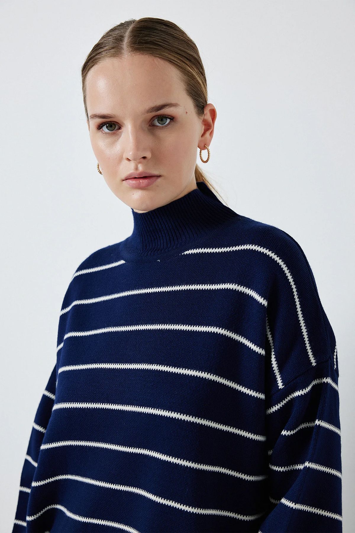 REMSA-Touche سترة مخططة DressKnitwear مجموعة 025 الأزرق الداكن 5