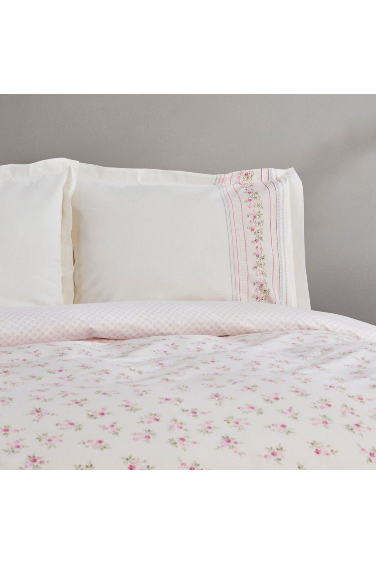 Karaca-Glen Doppel Bettbezug Set, 100% Baumwolle, Rosa 2