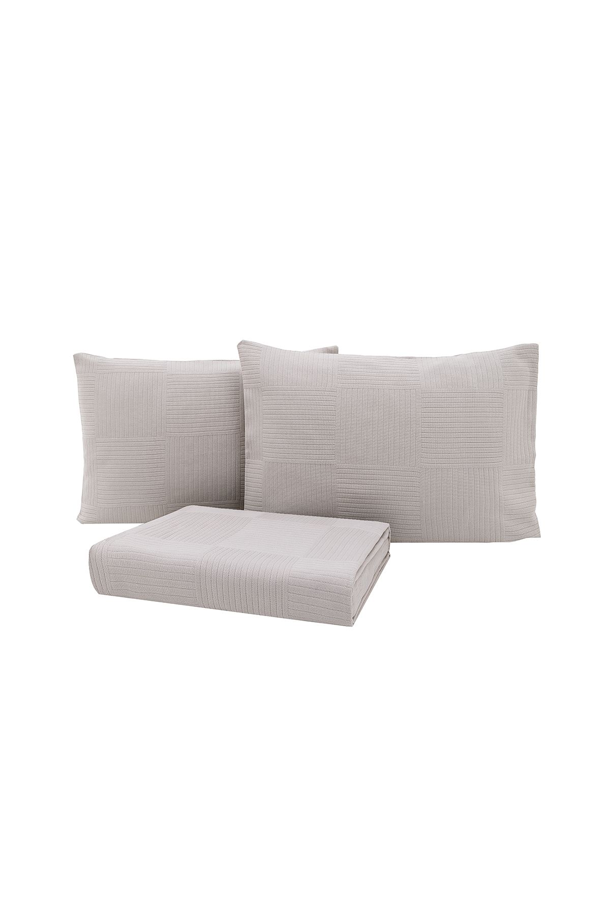 Yataş-Beige Lukkas Single Bedspread Set 3