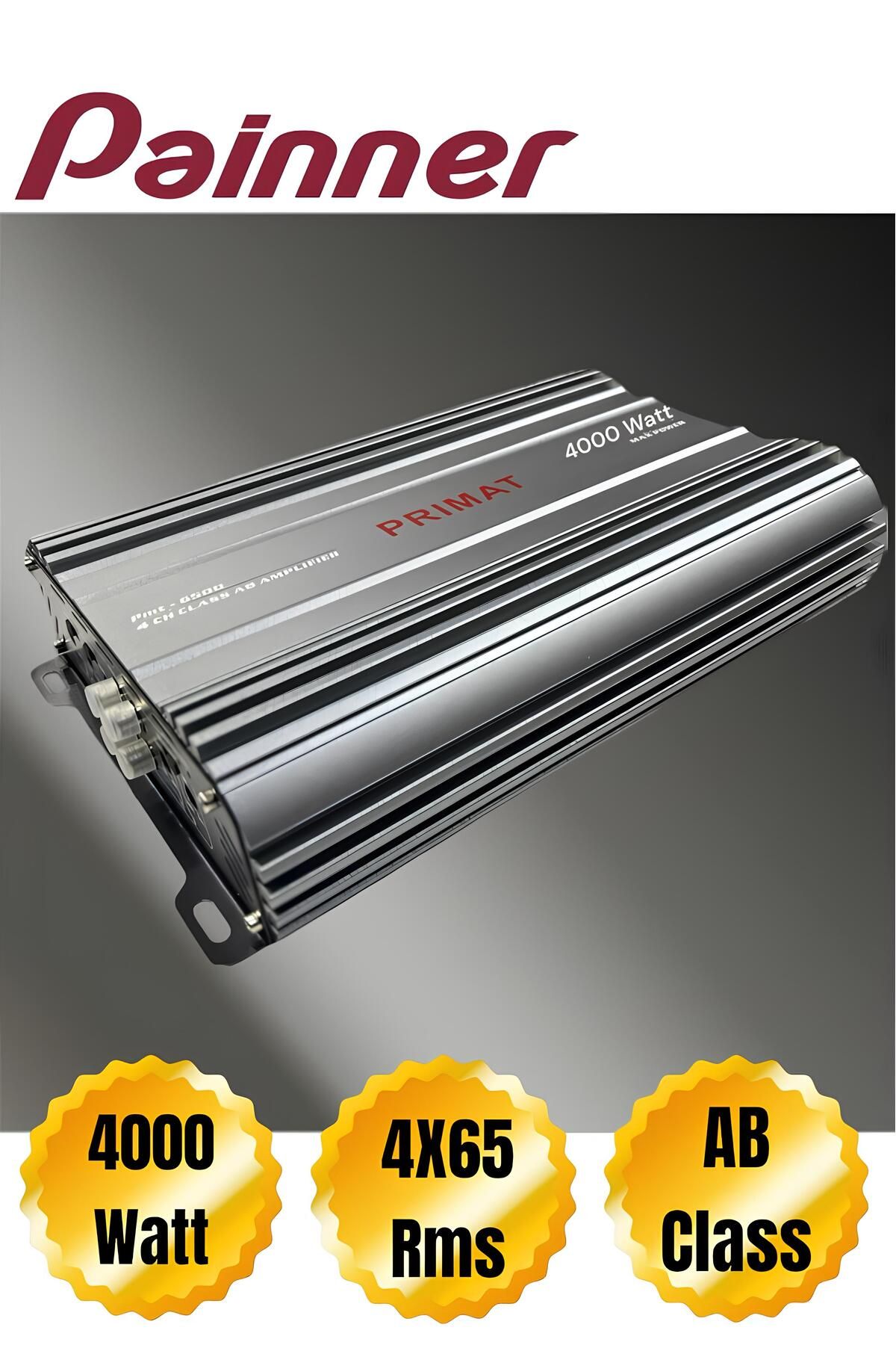 Painner P-650.4 4000 Watt 4 Kanal 4ohm 4x65 Rms 2ohm 4x100rms  AB Class Profesyonel Oto Araba Amfisi
