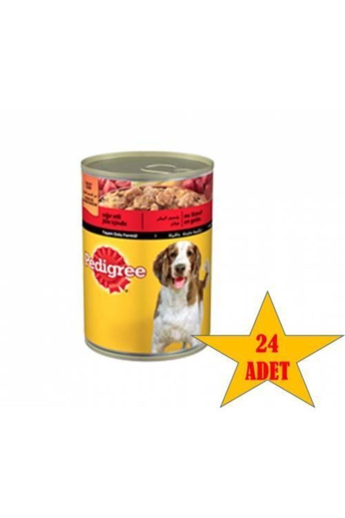 Pedigree sığır etli ve ciğerli Yetişkin Köpek Konserve Yaş Maması 24x400 gr