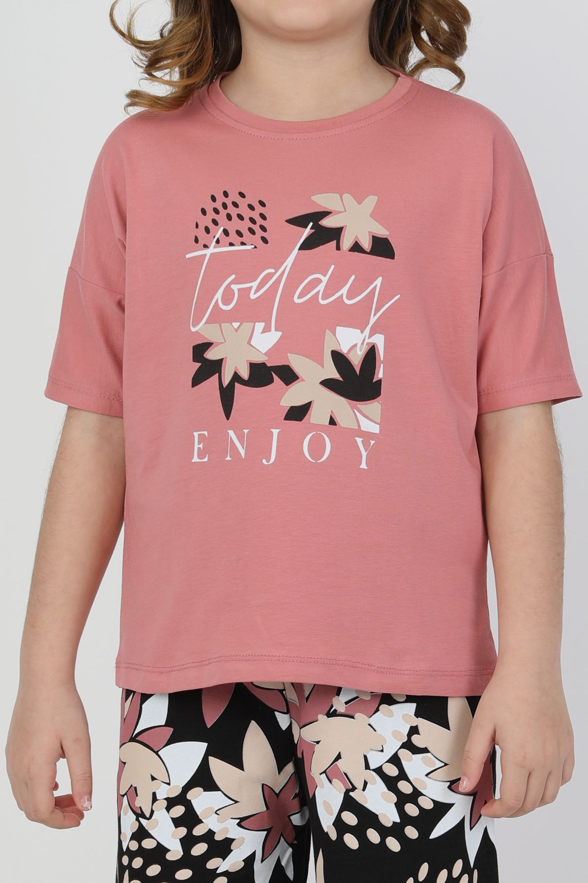 e-çocuk-Today Enjoy Printed Girl's Suit 8