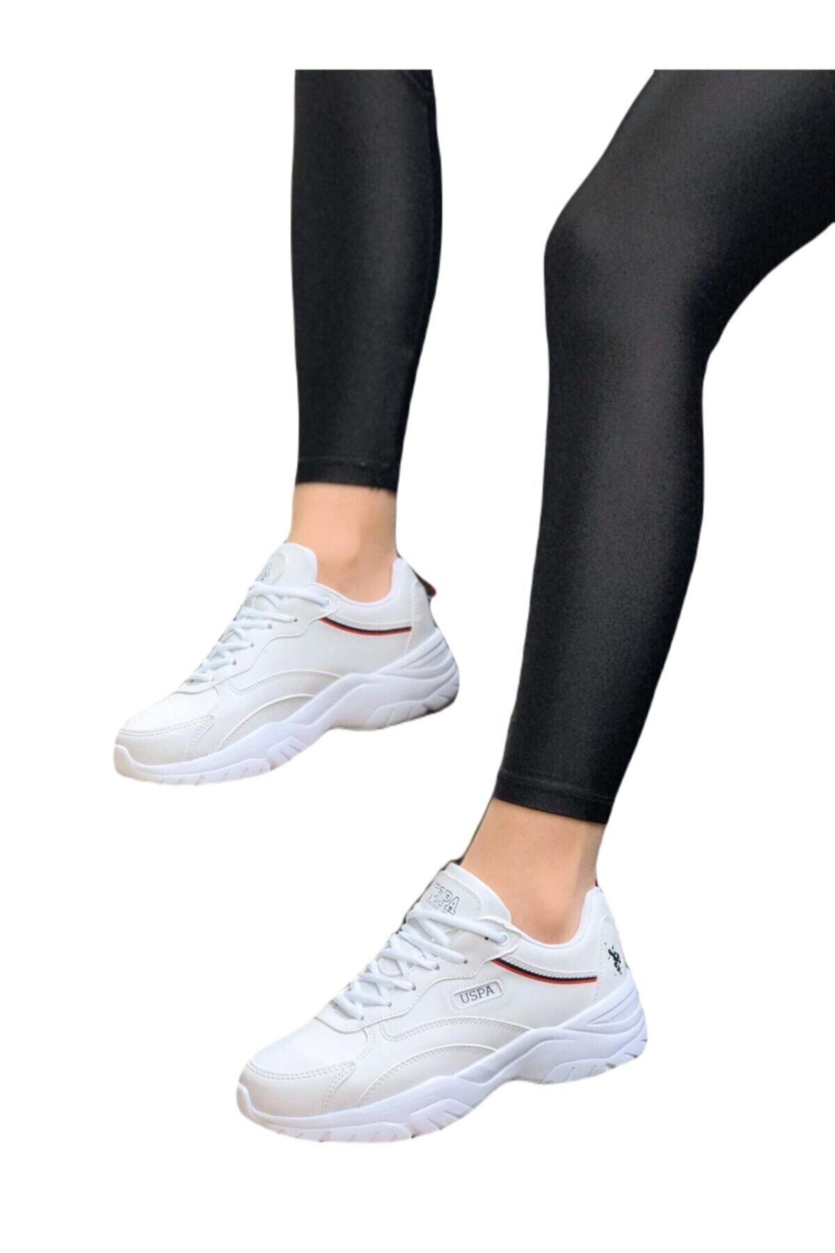 یو اس پولو کفش ورزشی زنانه تریسی مدل High Sole سفید