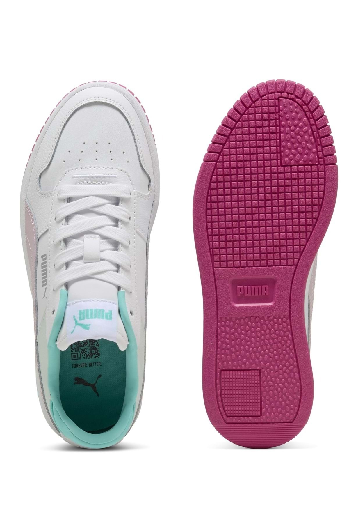 Puma 393846 Carina Street Jr Sneaker Unisex Spor Ayakkabı BEYAZ-PEMBE görsel 6