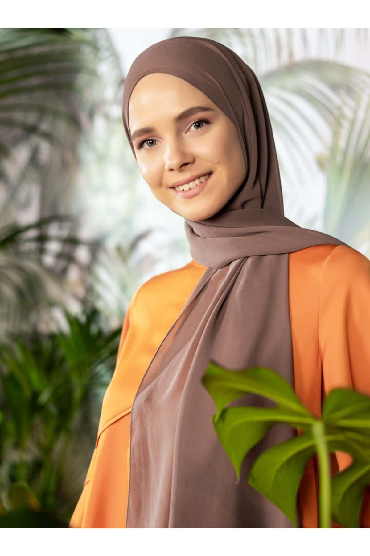 Tuva Şal-Chiffon Shawl - Soft Mink - 4