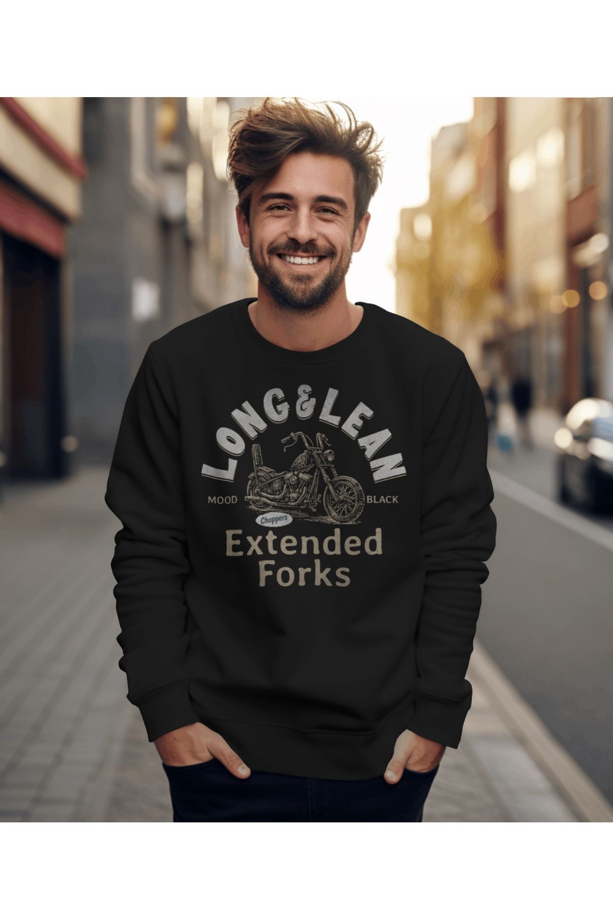 Cool Ride Retro Vintage Klasik Motosiklet Temalı Sweatshirt - Özel Tasarım Sınırlı Üretim