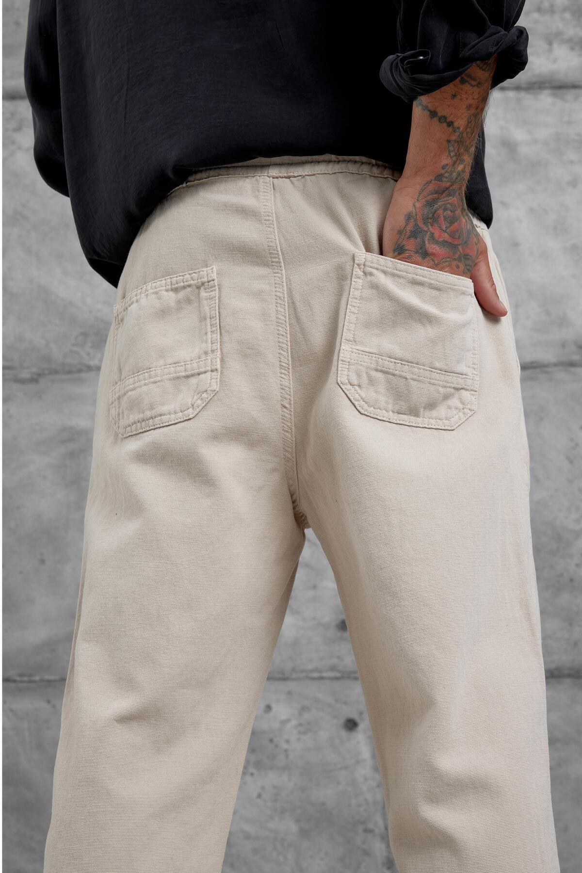 NOMARC-Ecru White Yp Pan25010 Trousers 6