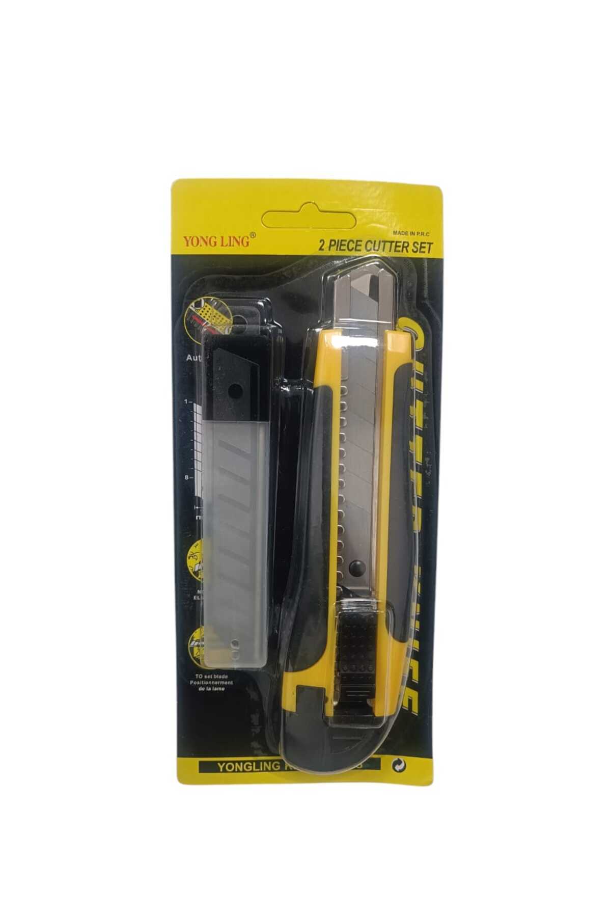 Generic-Multi-purpose scalpel knife with 18mm breakable blade and 10 spare parts - yellow 1