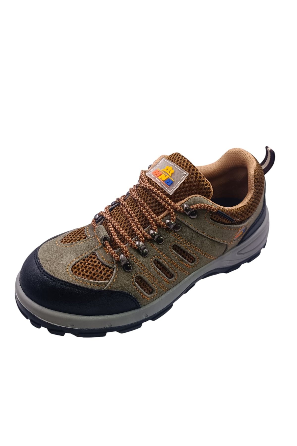 Generic-Brown Leather Safety Shoes - Steel Toe - Suitable for Work, Walking and Hiking 1