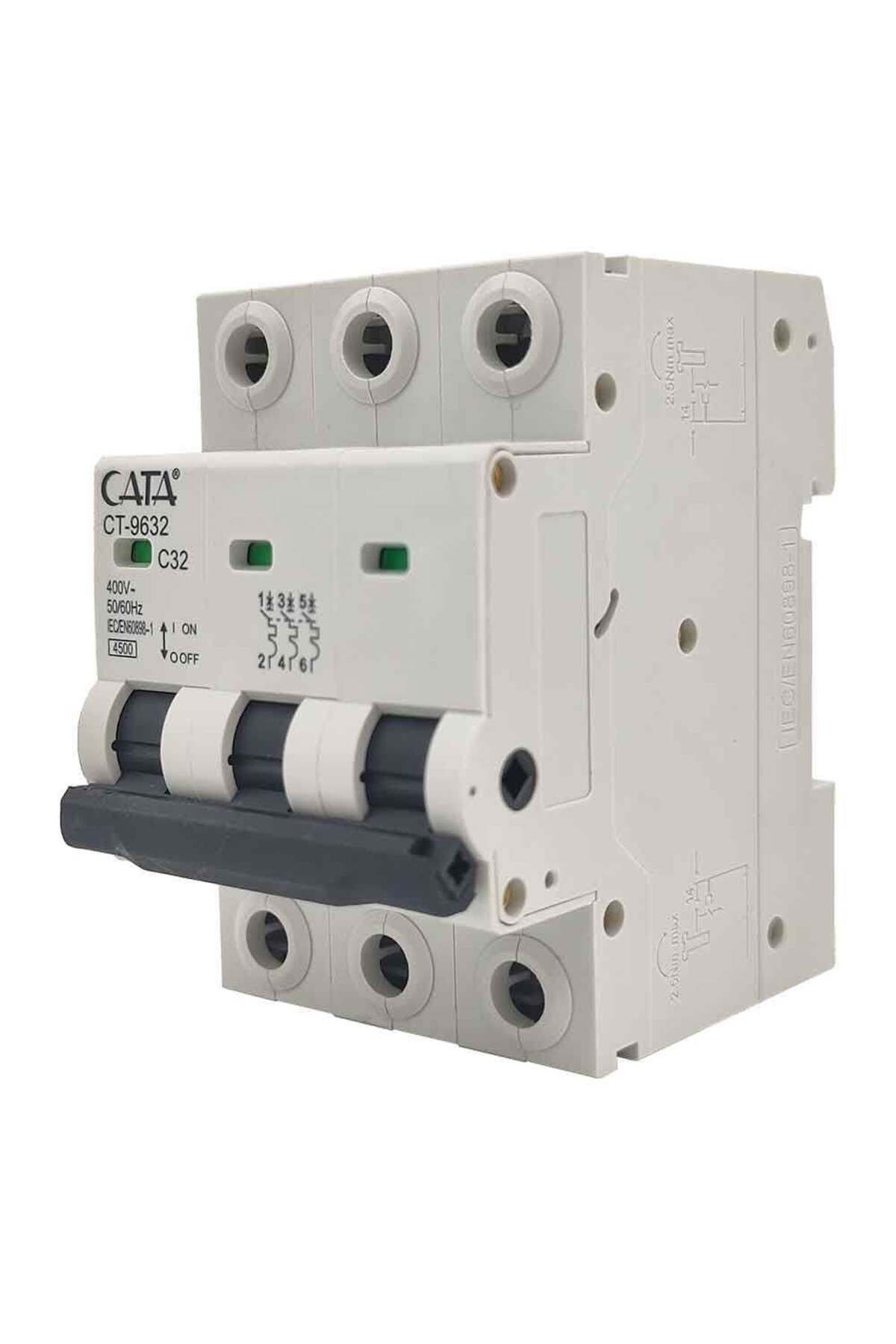 Cata-Ct-9632 3X32 Amp C Type 4500K Three Phase Fuse 3