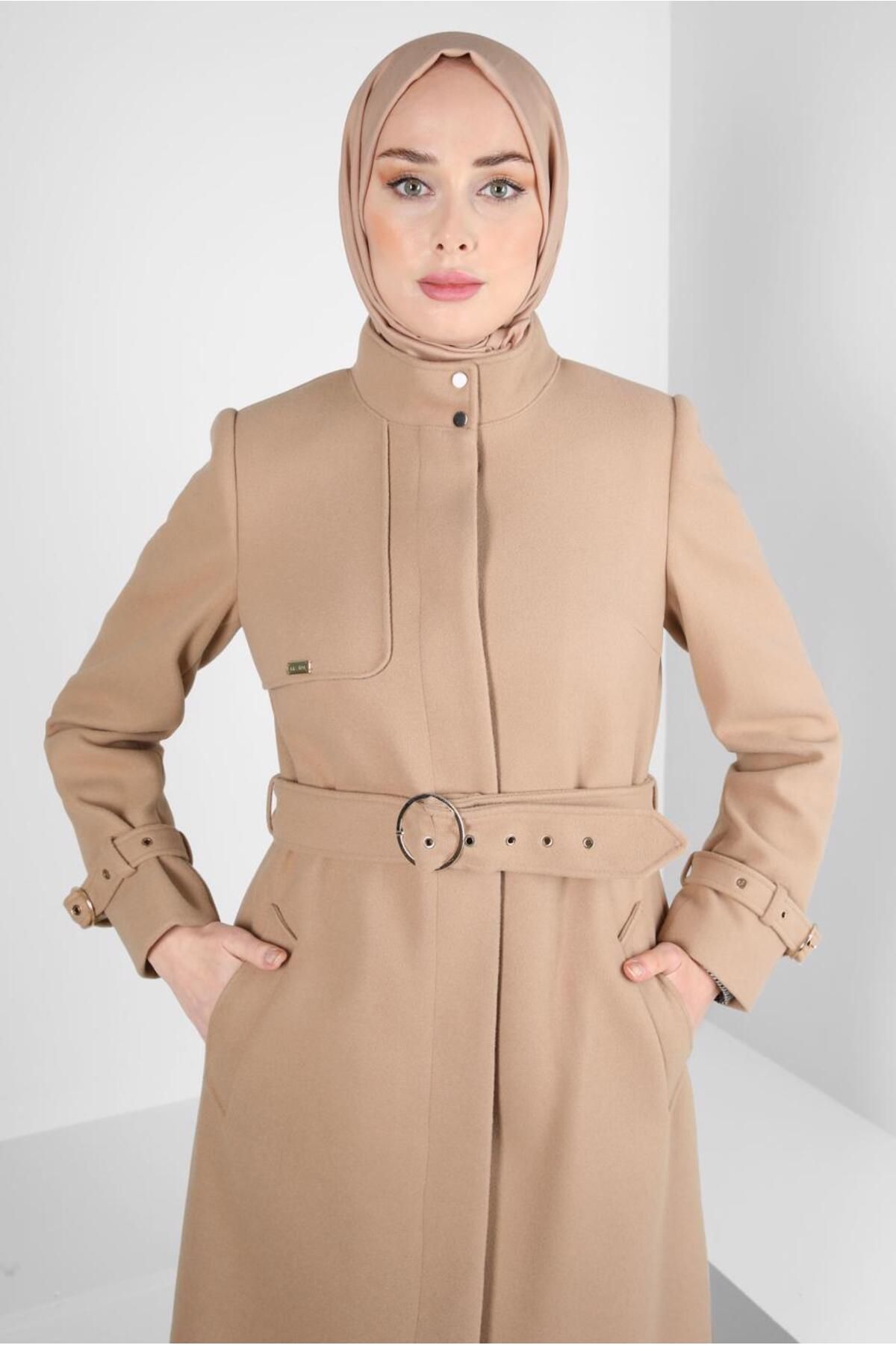 مانتو جیبی کمربند 90301 Alvina