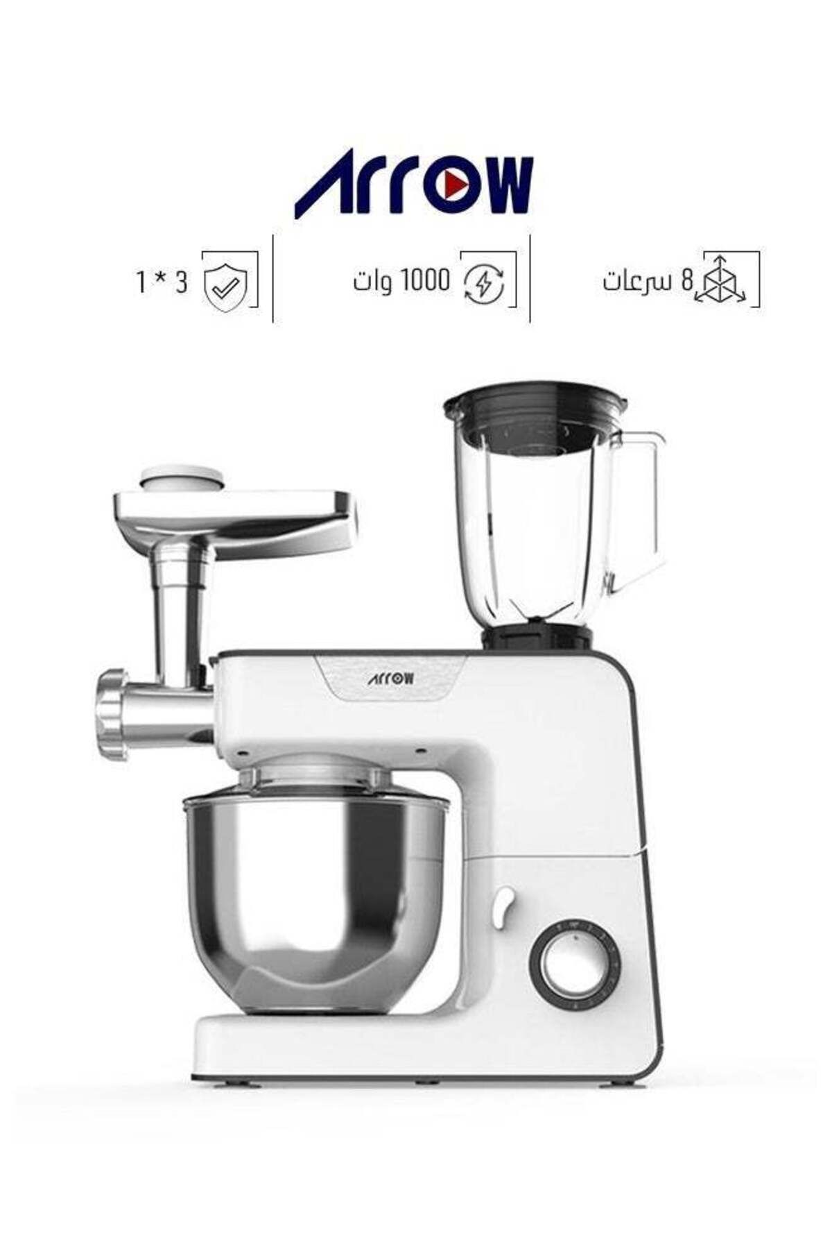 ARROW-Aro 3-in-1 Blender with Meat Grinder and Kneader | 1000W Power and 8 Speeds RO-06SMB 1