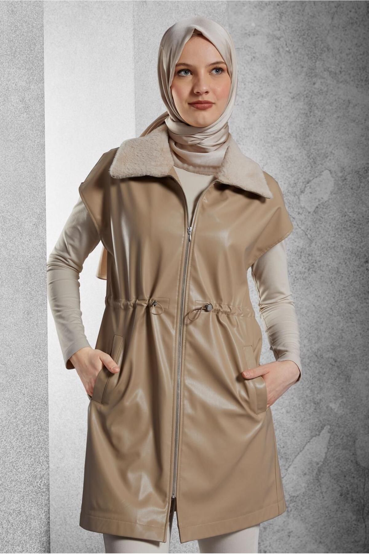 جلیقه چرم مصنوعی 45289 Alvina