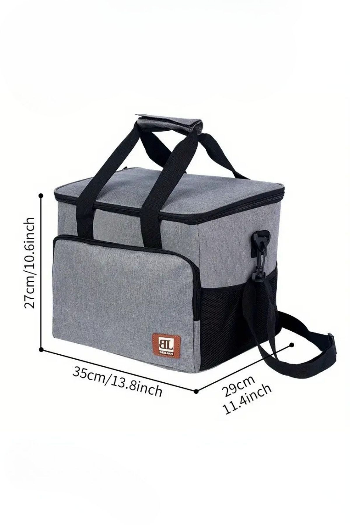 YOYOSO-Gray Double Compartment Meal Bag 4