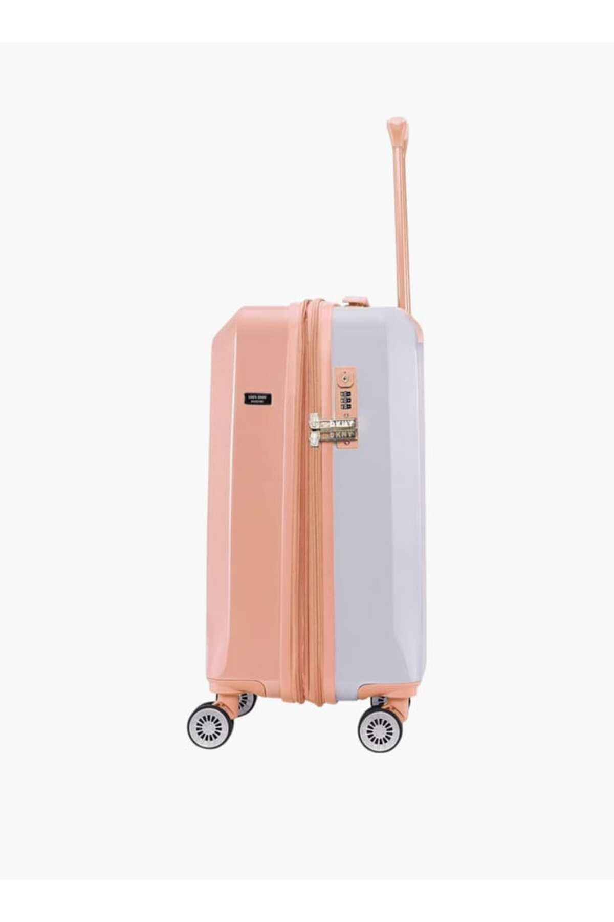 Dkny-Logo Print Hardcase Trolley Bag with Retractable Handle _20-S - Cabin 3