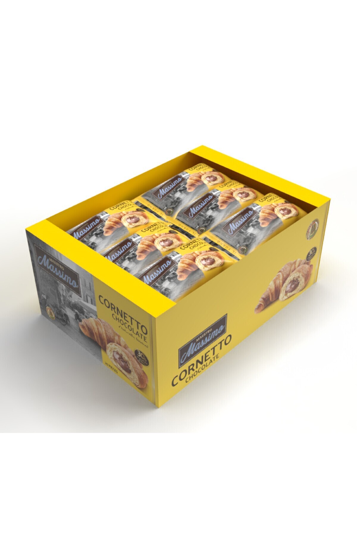 Maestro Massimo Cornetto Chocolate (KRUVASAN ÇİKOLATALI) 45 gram 20 Adet (1 KUTU)