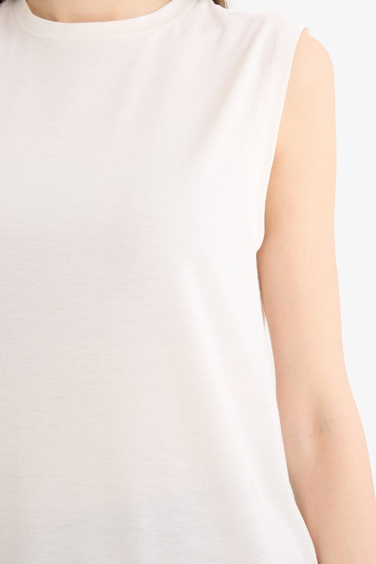 DeFacto-Regular Fit Crew Neck Short Sleeve Tunic A8352Ax25Sp 5
