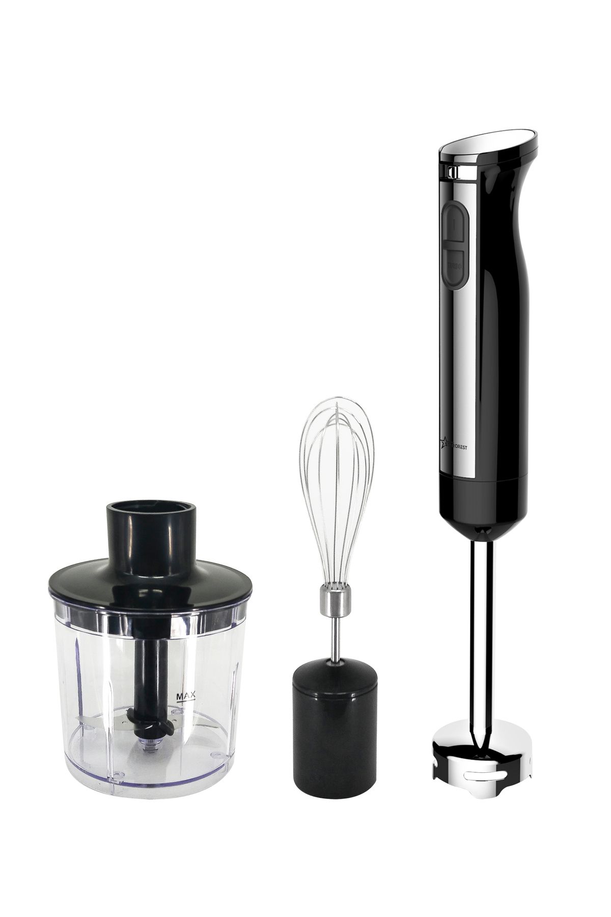 STARCREST Mixer Vertical Starcrest , 800w, Viteza Variabila, Tocator, Tel, Cana De Mixat, Negru/inox - One Size
