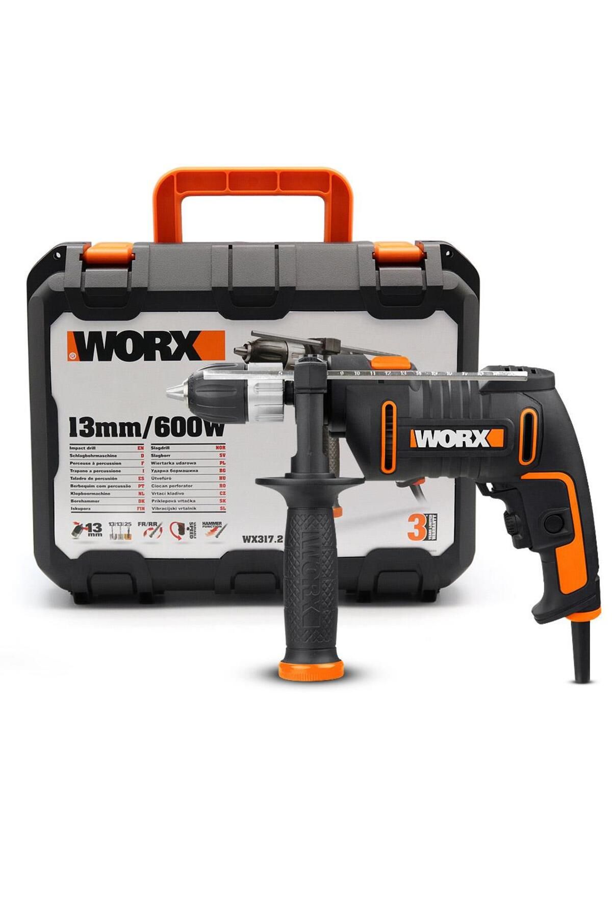 Pazarcan Worx Wx317.2 600Watt 13Mm Profesyonel Darbeli Matkap