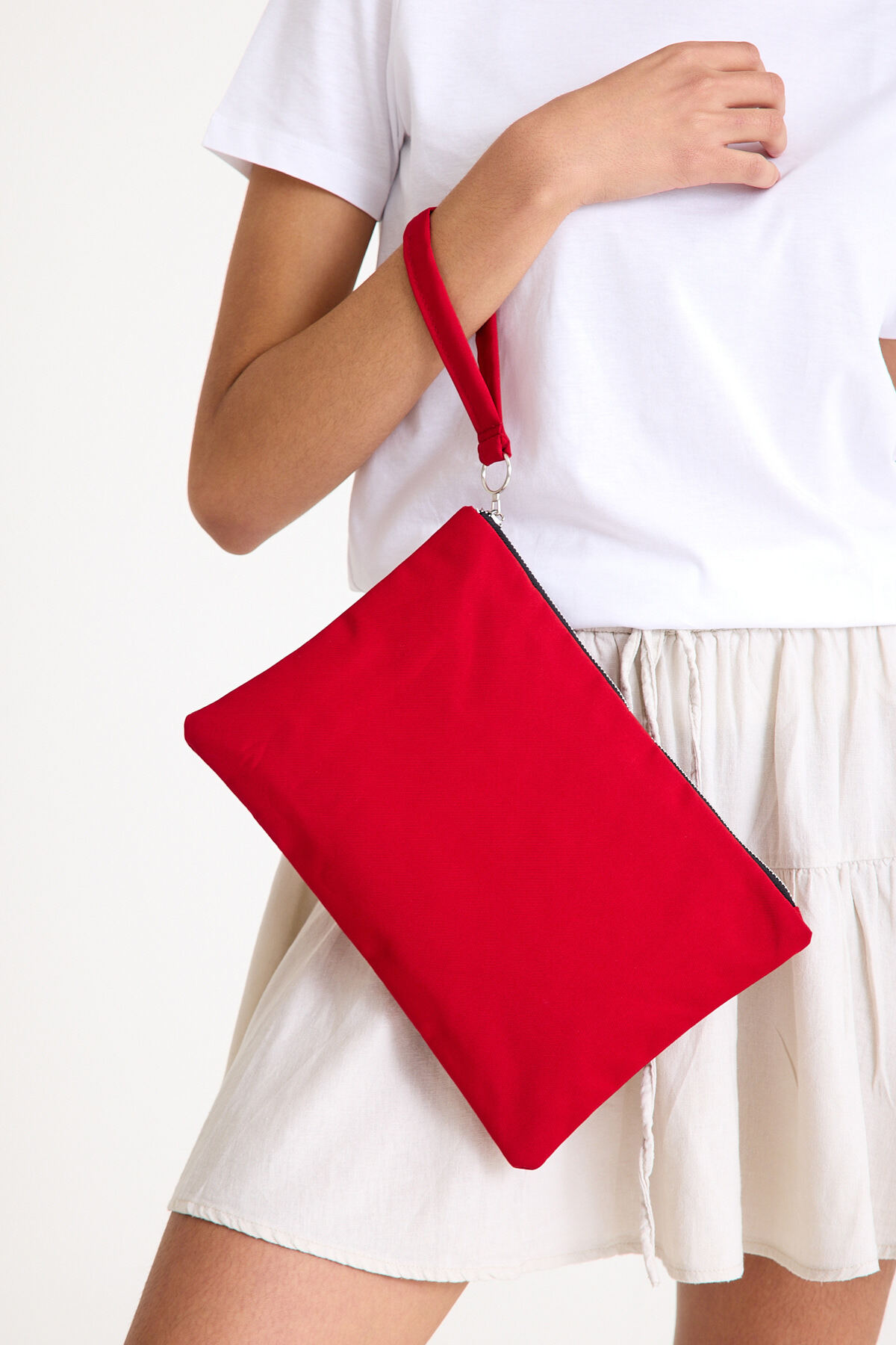 Simfa Premium Kadın Renkli Astarlı Fermuarlı Clutch El Çantası Portföy görsel 2