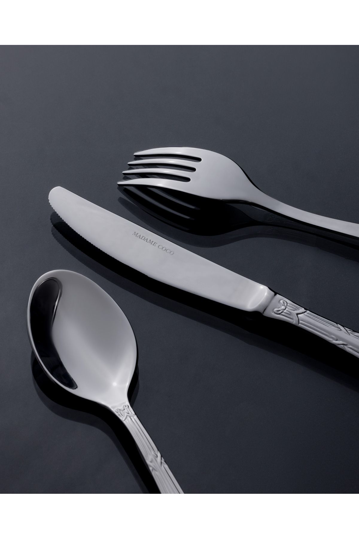 Madame Coco-Likya 42 Piece Fork Knife Spoon Set - Silver 4