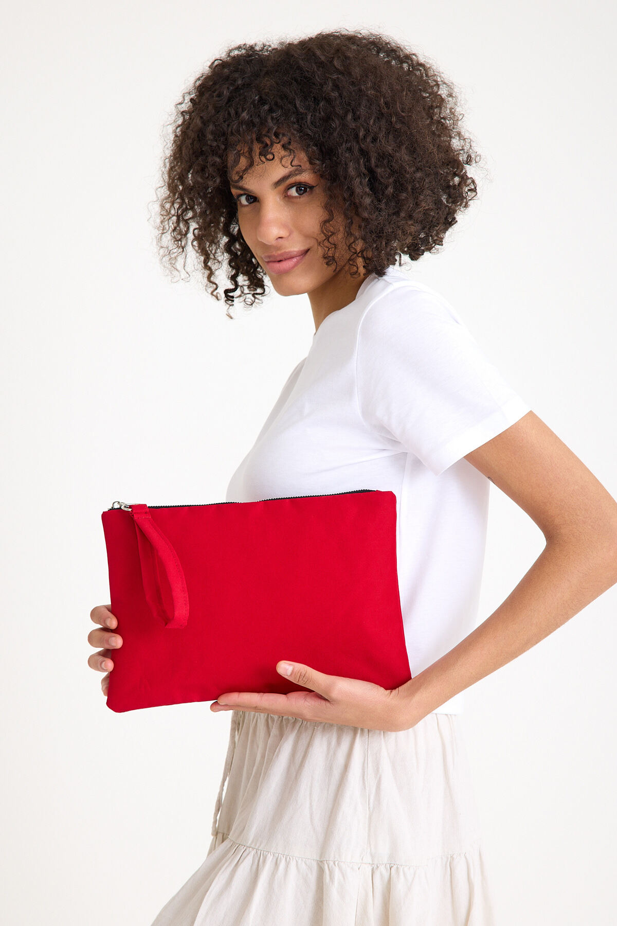 Simfa Premium Kadın Renkli Astarlı Fermuarlı Clutch El Çantası Portföy görsel 7