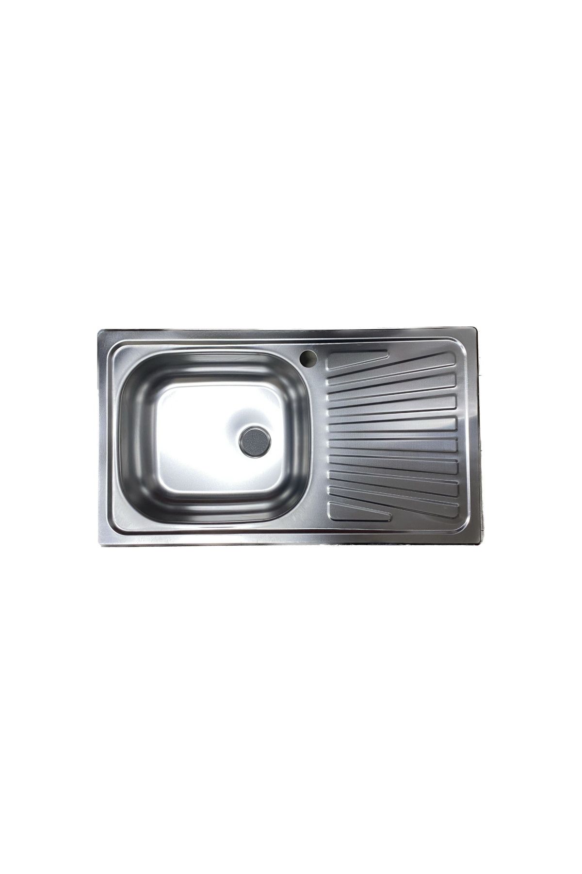 ZİNOX Chiuveta Pentru Blat Zln3729, Inox Anticalcar, Cuva Stanga 44x77 Cm - One Size